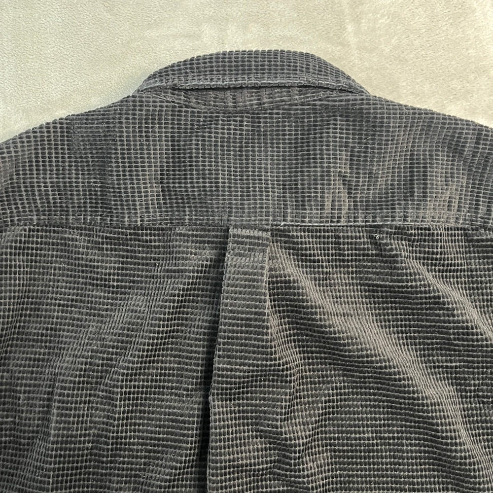 Territory Ahead Mens MT Black Waffle Corduroy Long Sleeve Button Down Shirt EUC - Picture 10 of 15